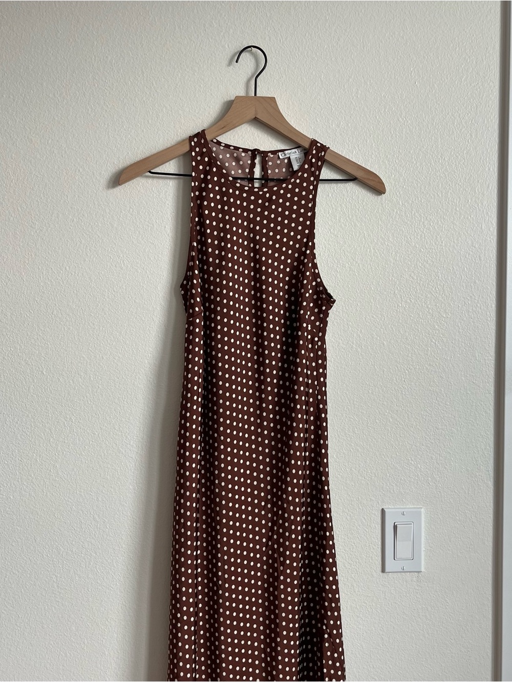 Christian Lacroix Brown Polka Dot Maxi Dress - Picture 2 of 3
